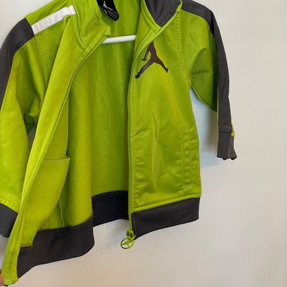 Jordan Baby Boys Size 18 Months Long Sleeve Full Zip Track Jacket Green Logo - Picture 10 of 13